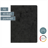Heft Premium FACT!plus | A6, punktiert, 40 Blatt, schwarz