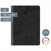Notizbuch Premium FACT!plus Kladde | A6, liniert, schwarz