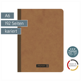 Notizbuch Premium FACT!plus Kladde | A6, kariert, braun