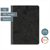 Notizbuch Premium FACT!plus Kladde | A6, kariert, schwarz