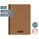 Notizbuch Premium FACT!plus Kladde | A6, punktiert, braun