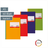 Diarien | A5, kariert, 60 Blatt, sortiert