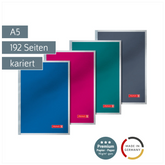 Notizbuch Premium Metallic | A5, kariert, sortiert
