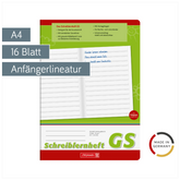 Schreiblernheft | A4, Lineatur GS, 16 Blatt, grün