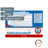 Zahlenlernheft | A4 quer, Lineatur ZL, 16 Blatt, blau