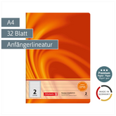 Schulheft Premium Vivendi | A4, Lineatur 2, 32 Blatt, orange