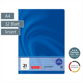 Schulheft Premium Vivendi | A4, Lineatur 21, 32 Blatt, blau