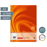 Schulheft Premium Vivendi | A4, Lineatur 40, 32 Blatt, orange