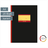 Oberschulheft | A4, Lineatur 26, 20 Blatt, schwarz