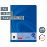 Schulheft Premium Vivendi | A4, Lineatur 3R, 16 Blatt, blau