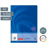 Schulheft Premium Vivendi | A4, Lineatur 21, 16 Blatt, blau