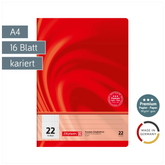 Schulheft Premium Vivendi | A4, Lineatur 22, 16 Blatt, rot