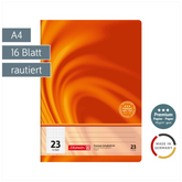 Schulheft Premium Vivendi | A4, Lineatur 23, 16 Blatt, orange