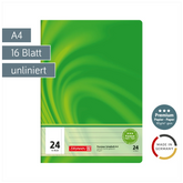 Schulheft Premium Vivendi | A4, Lineatur 24, 16 Blatt, grün