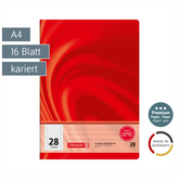 Schulheft Premium Vivendi | A4, Lineatur 28, 16 Blatt, rot