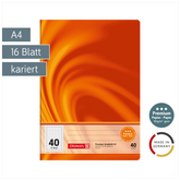 Schulheft Premium Vivendi | A4, Lineatur 40, 16 Blatt, orange