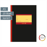 Oberschulheft | A5, Lineatur 10, 20 Blatt, schwarz
