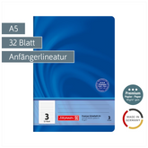 Schulheft Premium Vivendi | A5, Lineatur 3, 32 Blatt, blau