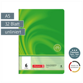 Schulheft Premium Vivendi | A5, Lineatur 6, 32 Blatt, grün