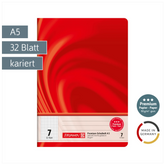 Schulheft Premium Vivendi | A5, Lineatur 7, 32 Blatt, rot