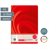 Schulheft Premium Vivendi | A5, Lineatur 10, 32 Blatt, rot