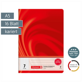 Schulheft Premium Vivendi | A5, Lineatur 7, 16 Blatt, rot