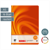 Schulheft Premium Vivendi | A5, Lineatur 8f, 16 Blatt, orange