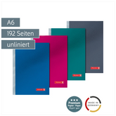Notizbuch Premium Metallic | A6, unliniert, sortiert
