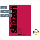 Skizzenblock | A2, 30 Blatt, rot