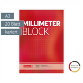 Millimeterblock | A3, kariert, 20 Blatt