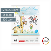 Malblock | A4, 75 Blatt, mehrfarbig