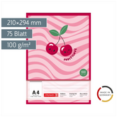 Malblock Fruity Love | A4, 75 Blatt, rosa/rot