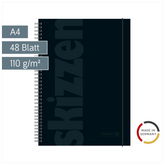 Skizzenbuch | A4, 48 Blatt, schwarz