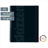Skizzenbuch | A5, 48 Blatt, schwarz