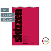 Skizzenblock | A5, 30 Blatt, rot