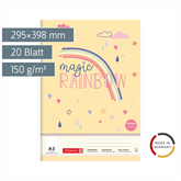 Zeichenblock Magic Rainbow | A3, 20 Blatt, gelb/mehrfarbig