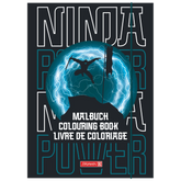Ausmalheft Ninja Power | 32 Blatt, petrol/schwarz