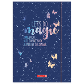 Ausmalheft Magic Butterfly | 32 Blatt, rosarot/lila