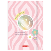 Ausmalheft Happy Hippie | 32 Blatt, rosa