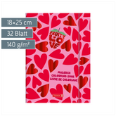 Ausmalheft Fruity Love | 32 Blatt, rosa/rot