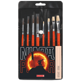 Schulpinsel-Set Ninja Power | rot, 8 Pinsel