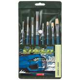 Schulpinsel-Set Fast Wheels | blau, 8 Pinsel