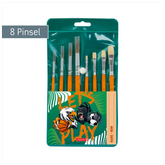 Schulpinsel-Set Sporty Animals | orange, 8 Pinsel