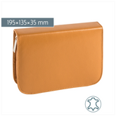 Federmäppchen | 1 Klappe(n), braun