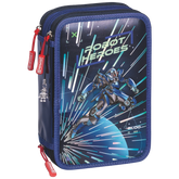 Federmäppchen Robot Heroes | 3 Reißverschlüsse, dunkelblau