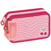 Federmäppchen s'maepp Fruity Love | 3 Reißverschlüsse, rosa/rot