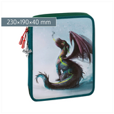 Federmäppchen XXL Drago | 2 Reißverschlüsse, blau