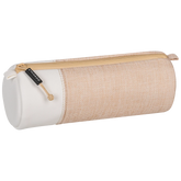 Schlampermäppchen s'maepp M „Jute“ | weiß/hellbraun