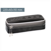 Schlampermäppchen s'maepp XL „Carbon“ | 1 Klappe(n), schwarz/silber