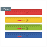 Lineal Linkshänder | 17 cm, sortiert